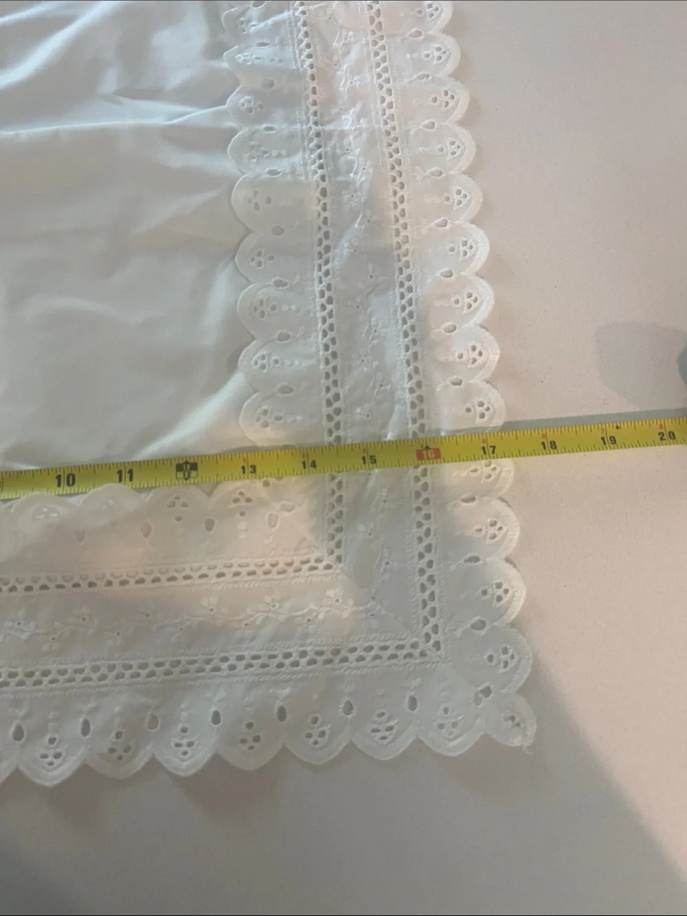 White Eyelet Lace Pillowcase - Unbranded